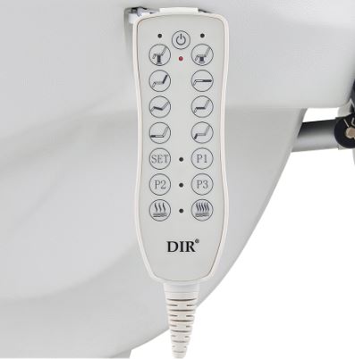 DIR Apollo II remote control with multiple buttons for thermal electric beauty bed.
