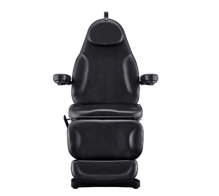 Bellucci Electrical Facial Bed DIR by DIR: black, adjustable, with armrests and headrest.