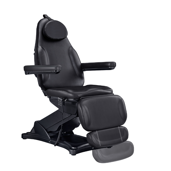 Bellucci Electrical Facial Bed DIR by DIR: black, adjustable, with armrests and footrest.