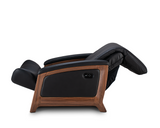 Recline Svago The Motion Mastery Lounge Chair Carbon Leather and Natural Wood