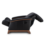 The Motion Mastery Lounge Chair Carbon Leather and Natural Wood