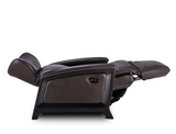 Full recline Svago The Motion Mastery Lounge Chair Americano Leather and Black Wood
