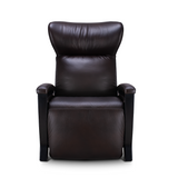 On the Front Svago The Motion Mastery Lounge Chair Americano Leather and Black Wood 