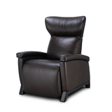 Svago The Motion Mastery Lounge Chair Americano Leather and Black Wood