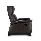 On the Side Svago The Motion Mastery Lounge Chair Carbon Leather and Natural Wood