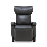 Front Svago The Motion Mastery Lounge Chair Modern Grey and Walnut Wood