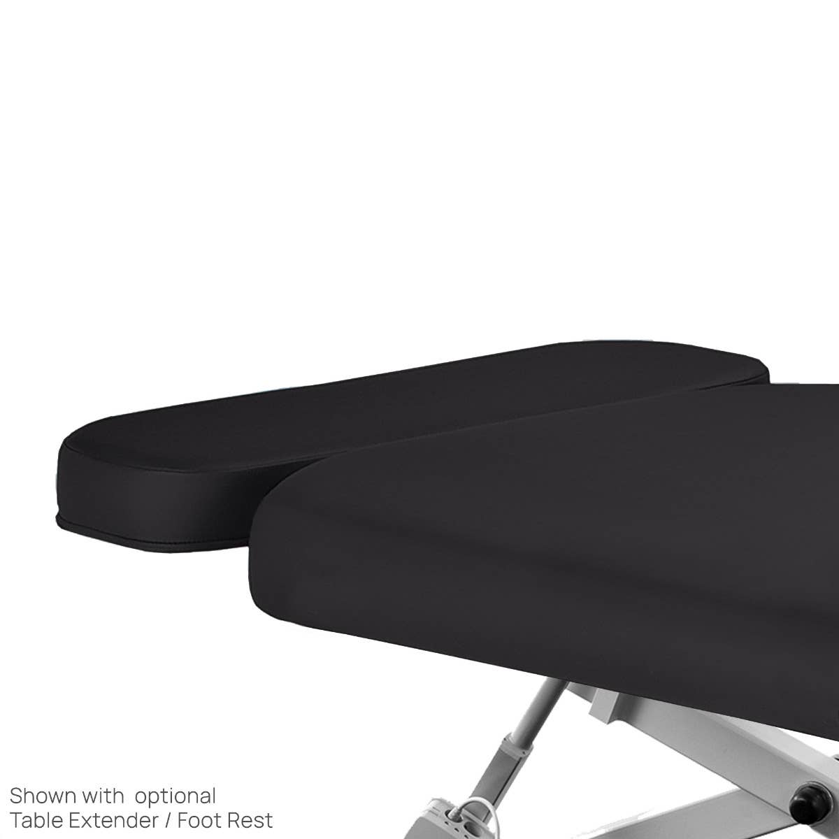 EarthLite HYDRA Lift Table features a black extender or foot rest for added artist comfort.