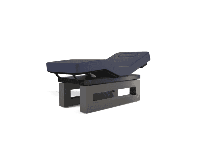 Oakworks Spa ICON Master's Collection Table: navy, adjustable, with headrest and breast comfort.