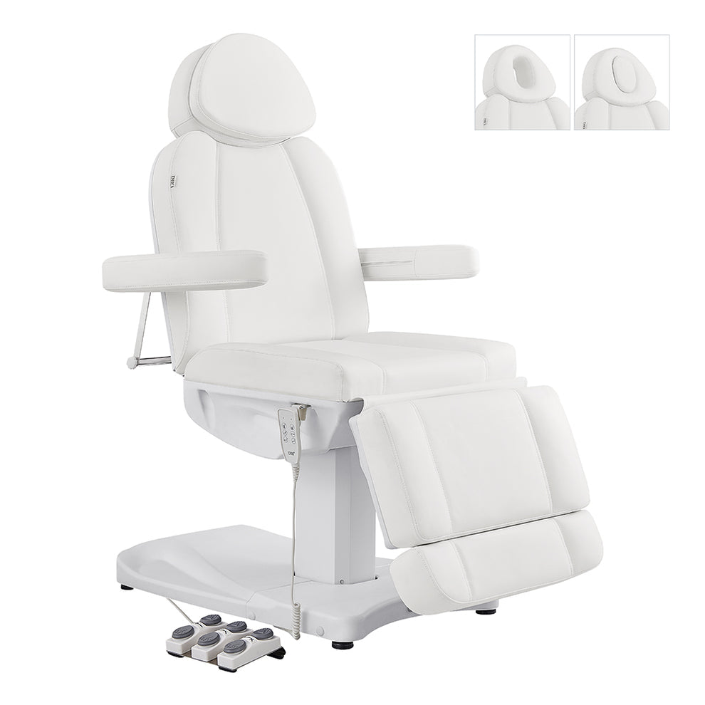 DIR Ink Electric Facial Beauty Bed Chair with footrest, armrests, and handheld controls.
