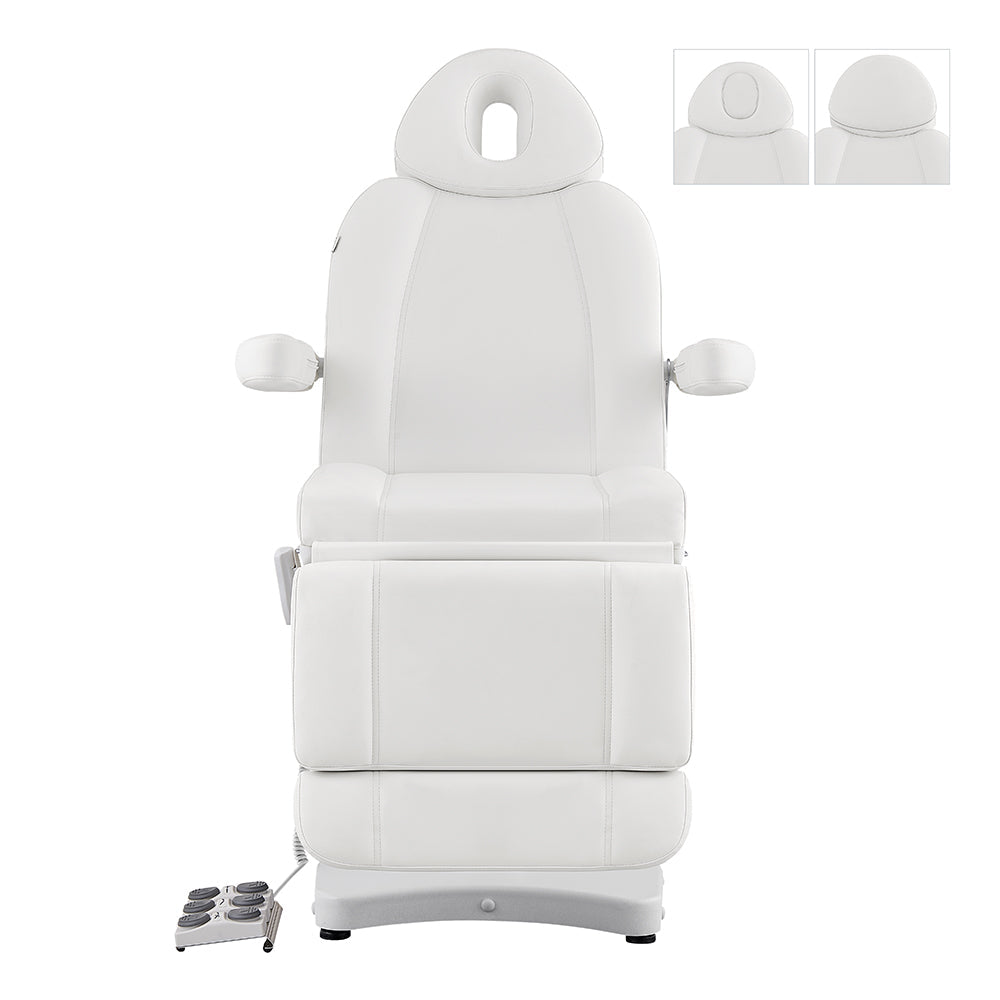 DIR Ink Electric Facial Beauty Bed Chair with adjustable armrests, footrest, and remote.