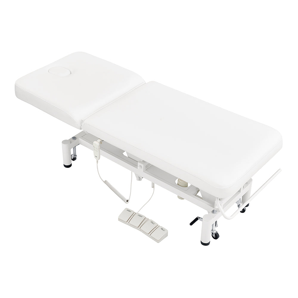 DIR Mar Egeo 2-Motors spa bed: electric, foot controls, face hole for comfort.