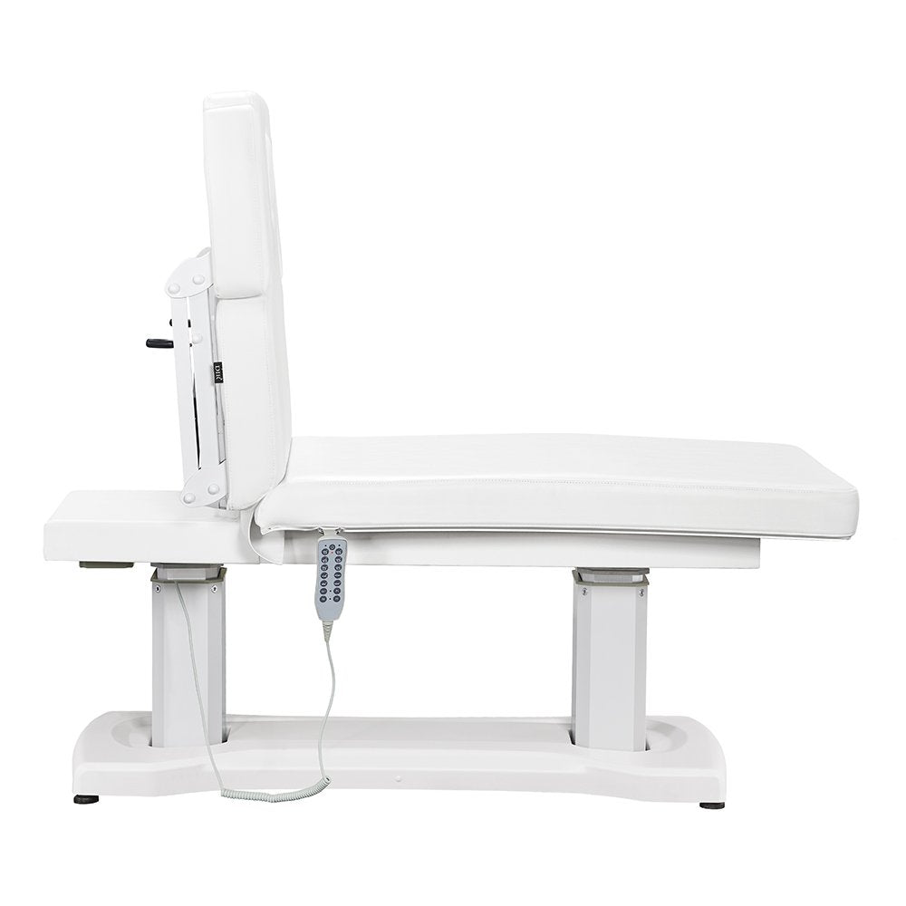 DIR Tranquility 4 Motors Electric Spa Treatment Table with remote, side view.