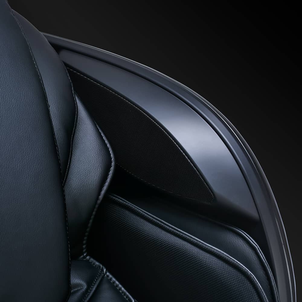 Close-up of Ogawa Master Drive AI 2.0 Massage Chair with headrest speakers by Ogawa.