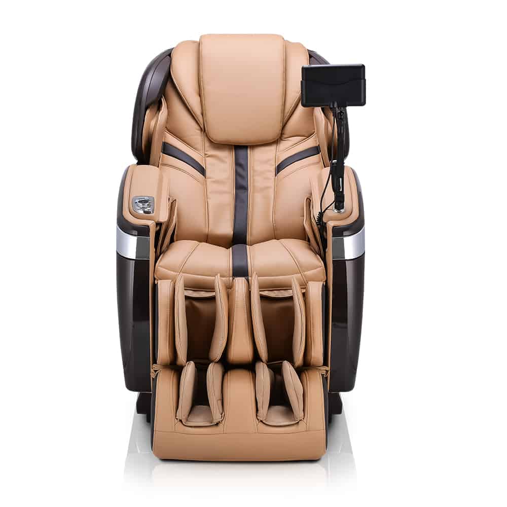 Ogawa Master Drive AI 2.0 massage chair with multiple pads and adjustable screen.