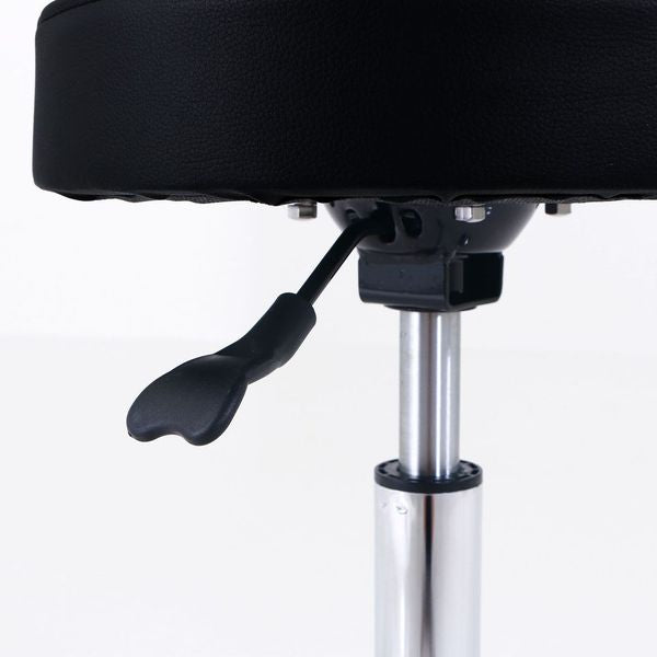 Close-up of the adjustable lever on the Silverfox America 1023A Stool.