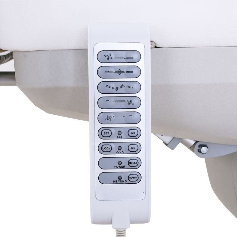 Close-up of Silverfox America 2246BN massage chair remote with intelligent memory system.