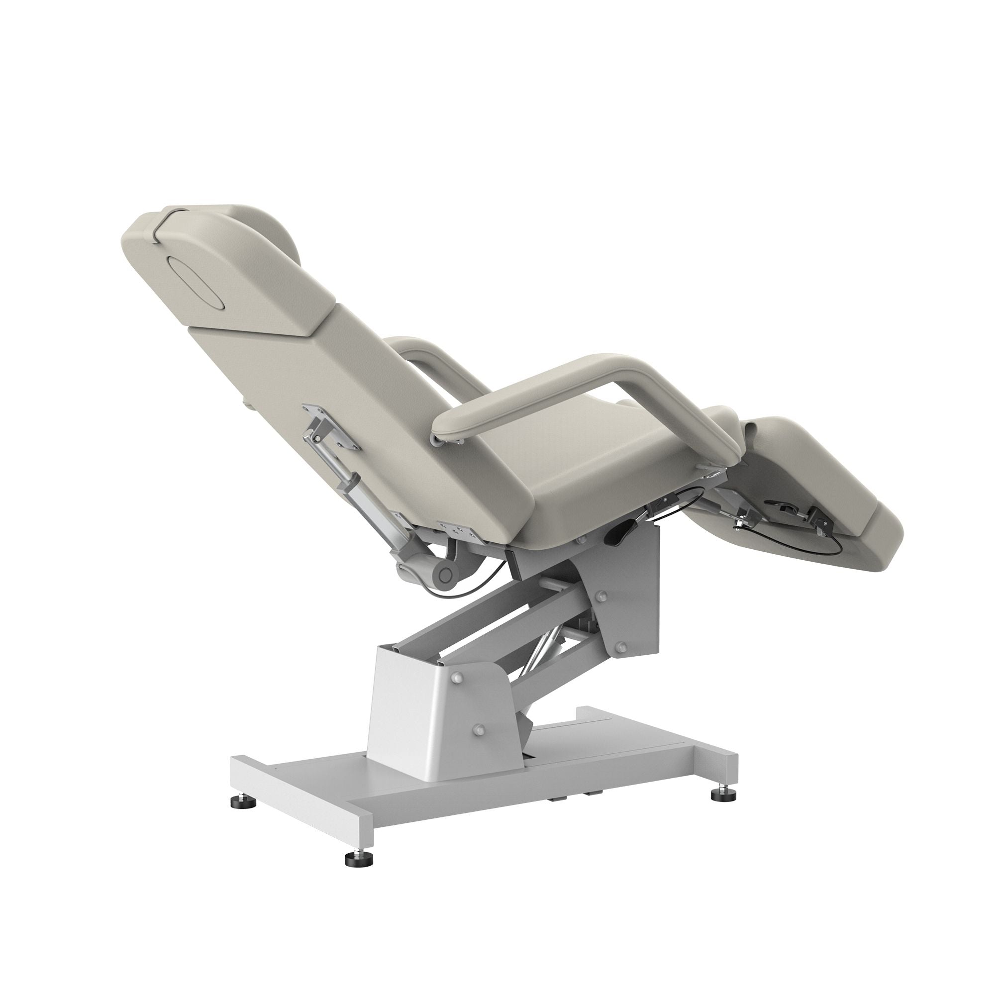 Silverfox America 2219B Electric Massage Chair with armrests and leg support, reclined position.