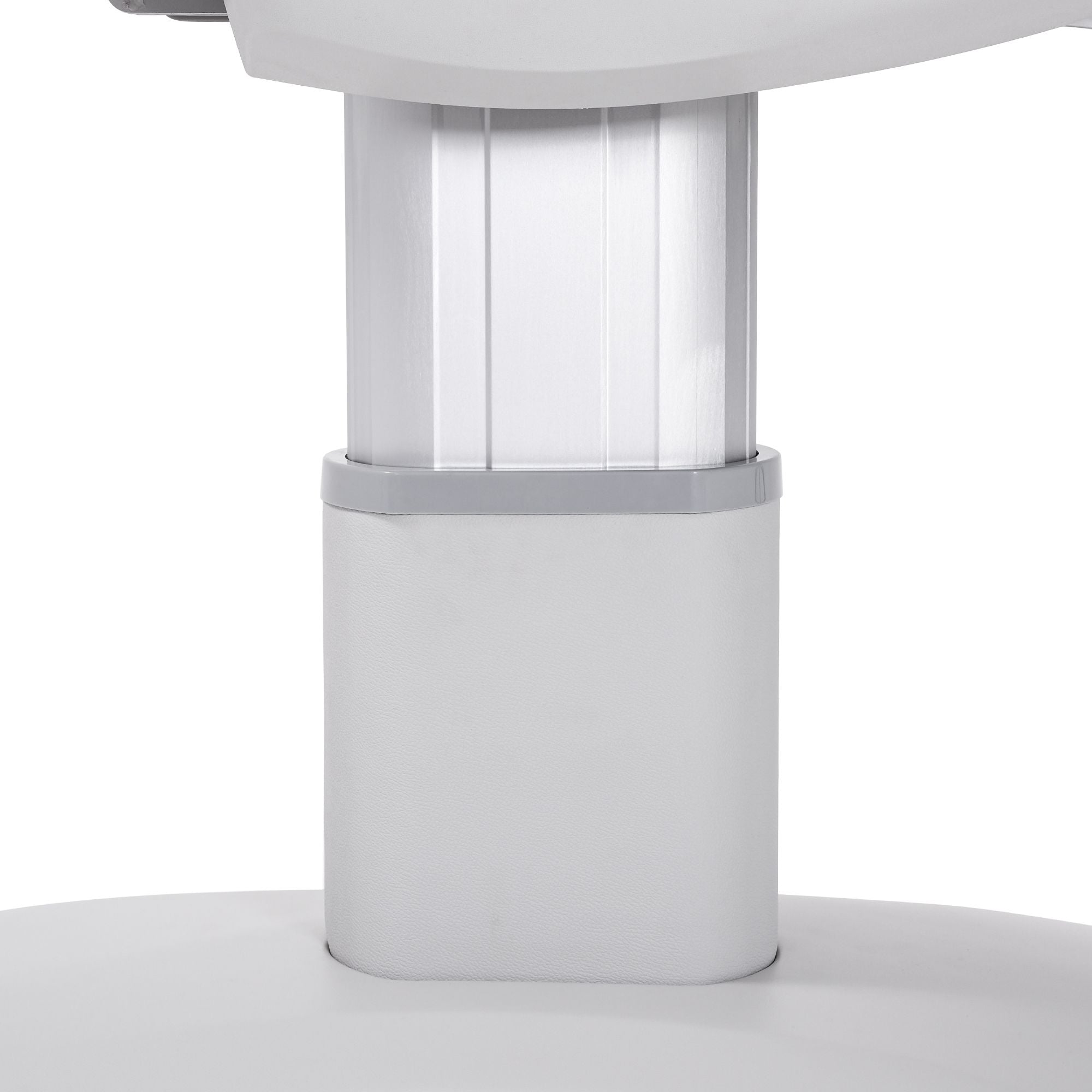 Close-up of Silverfox America 2222BN Electric Massage Table pole with grey rectangular base.