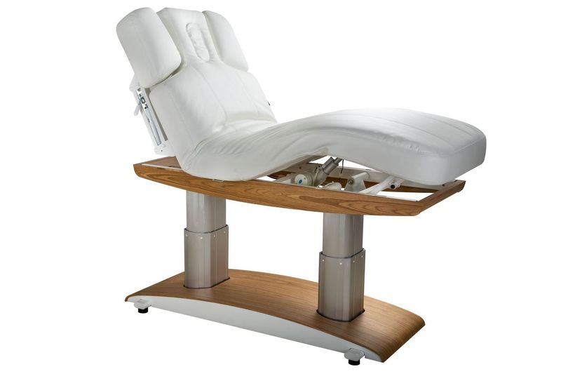 Silverfox America 2259Plus Electric Massage Table: adjustable, white, ideal for any treatment room.
