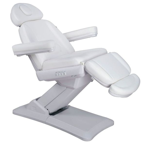 Silverfox America 2235D electric massage table with padded armrests, headrest, and sturdy base.