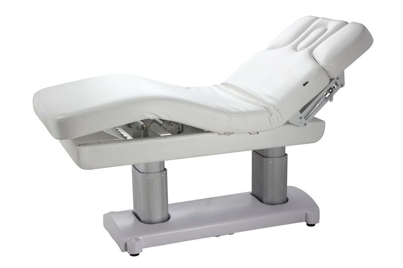 Silverfox America OCILI 2249 electric table with angled backrest and padded surface for comfort.