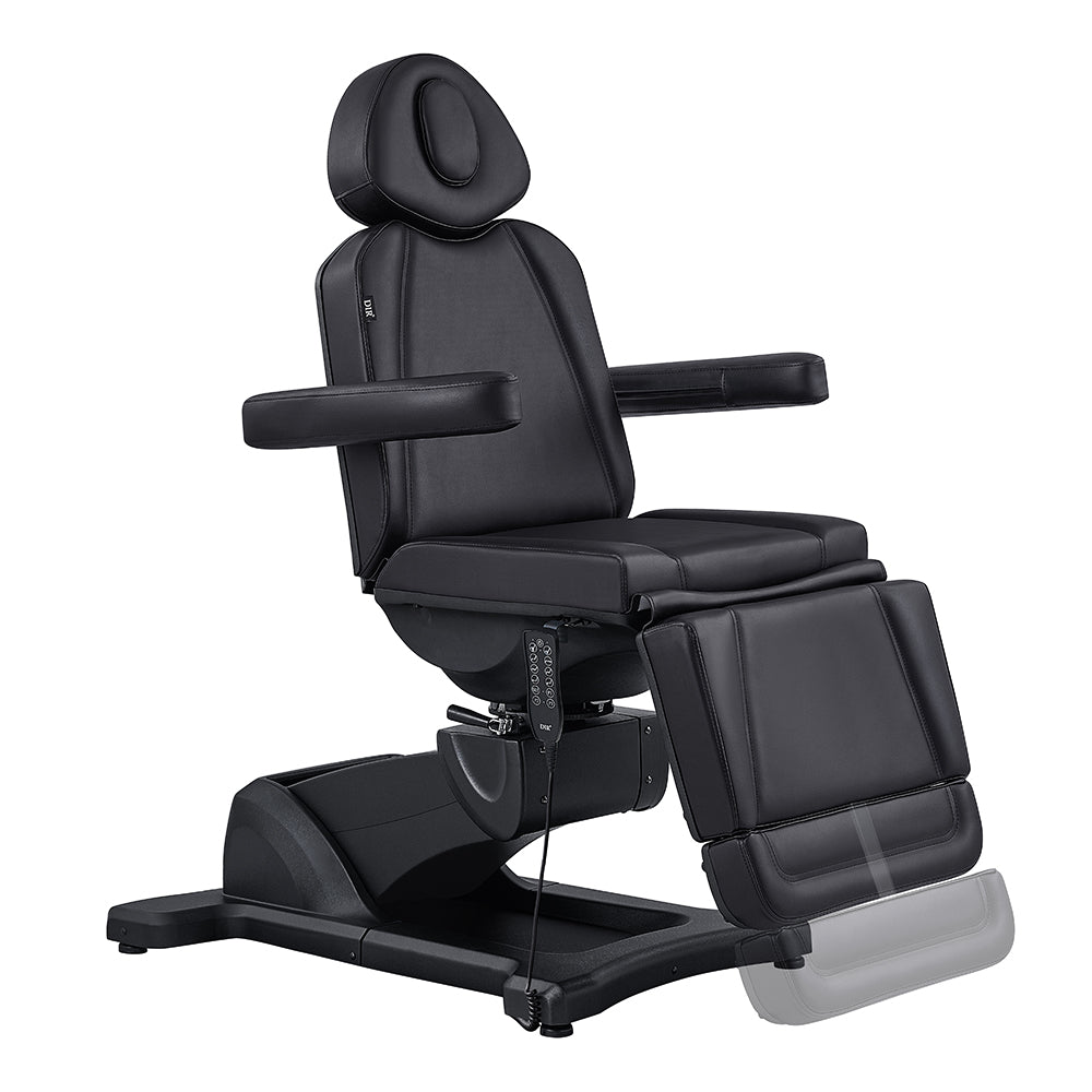 DIR Pavo FACIAL Beauty Bed in black, full electric with 4 motors and remote control.