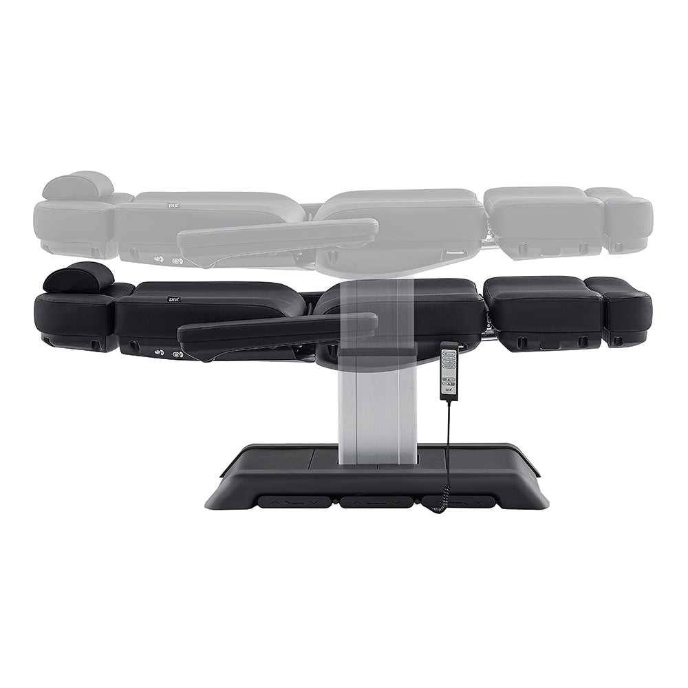 Black Sydney 4-Motors Esthetician Chair on a white background