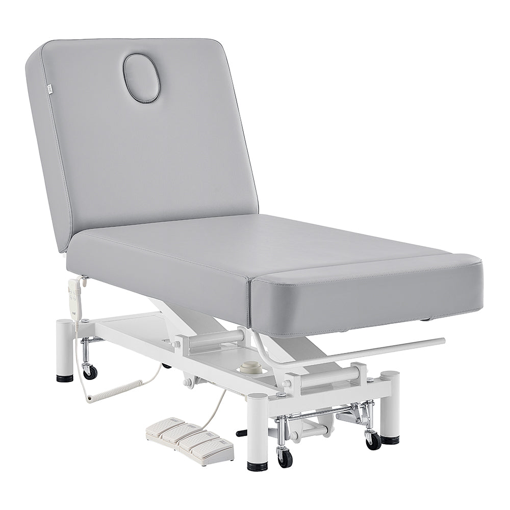 WellRelax Treatment Table DIR by DIR, gray with headrest, ideal for rehab and medical exams.