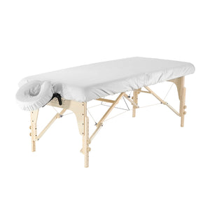 Master Massage DIGNITY & LUXURY Microfiber Table Cover Set 2 Piece Set White - Machine Washable