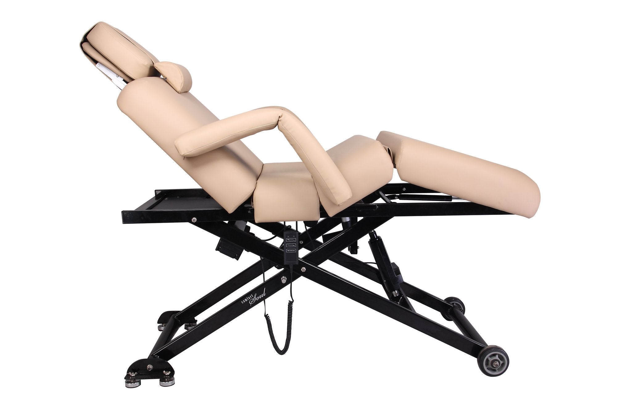 Comfort Soul SIENNA ELITE Electric lift Table by Comfort Soul shown in lifted position.