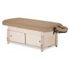 Latte EarthLite SEDONA FLAT Stationary Massage Table with Cabinet Base