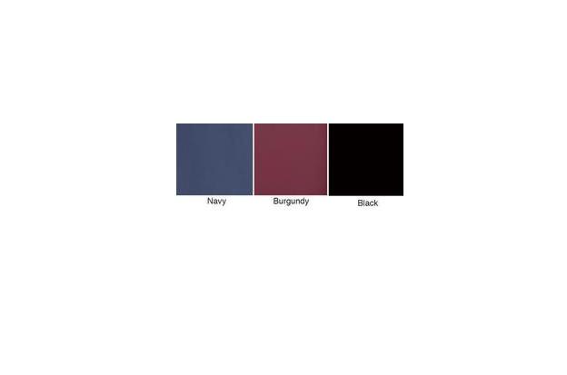 Three colors for the Custom Craftworks DESTINY Lift Back Massage Table: Navy, Burgundy, Black.