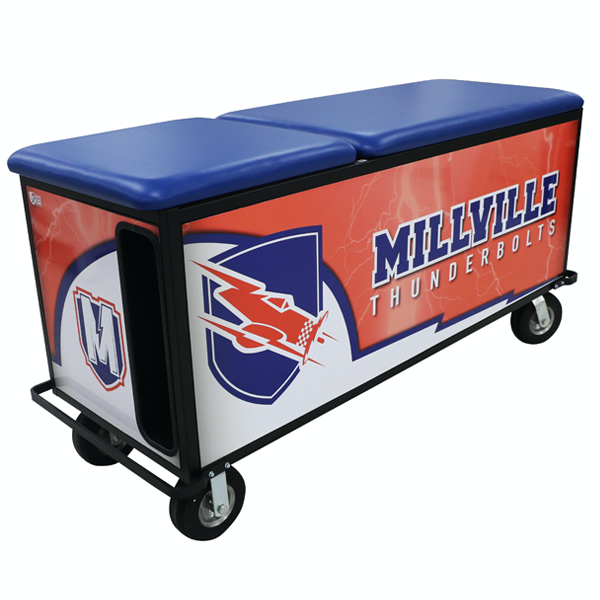 PHS Medical 6' SmartCart is a wheeled storage bench and heavy duty steel cart by PHS Medical.