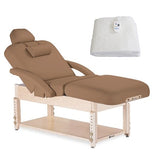 Latte Earthlite SEDONA SALON Pneumatic Stationary Massage Table with Shelf Base