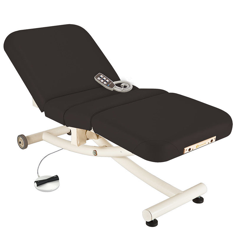 EarthLite Ellora Vista Full Electric Salon Table with remote on white background.