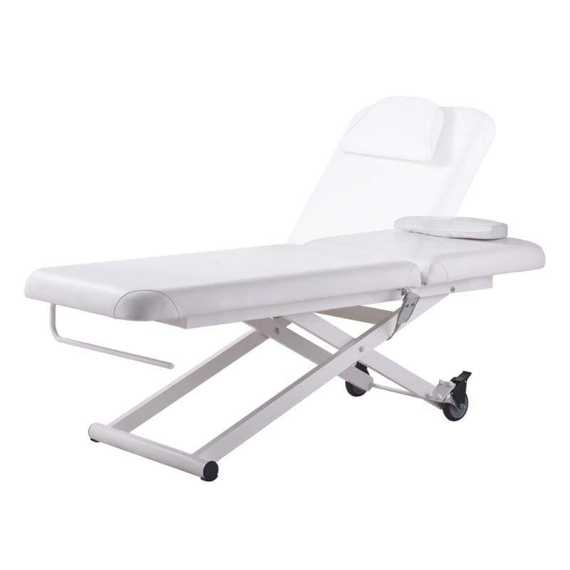 Ebro Electric Facial Bed by DIR with headrest and wheels, perfect for any medical spa or clinic.