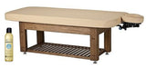 Living Earth Crafts NAPA LA MER  Spa and Salon Teak Base Hydraulic Lift Table