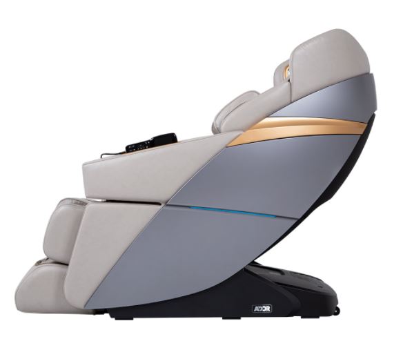 Osaki Ador 3D Allure massage chair, neutral color, full body airbag massage, side view.
