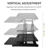 Ergomaker 32'' Height Adjustable Desktop Converter DC01