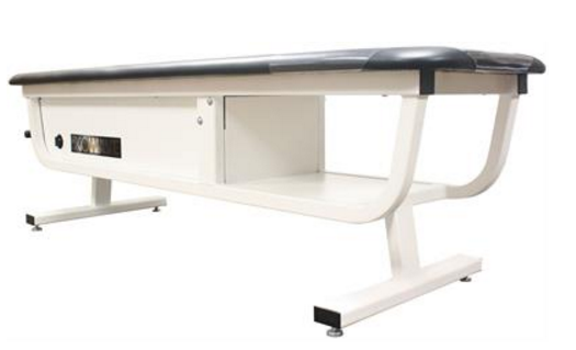 PHS Chiropractic ERGOWAVE EW9080 roller massage table with cushioned top and metal frame.