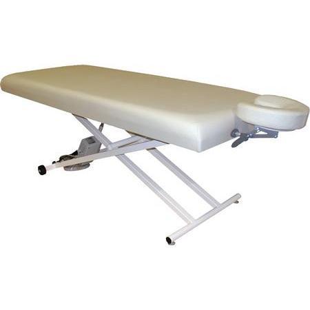 Custom Craftworks Pro Basic Electric Lift Table with face cradle and sturdy metal frame.