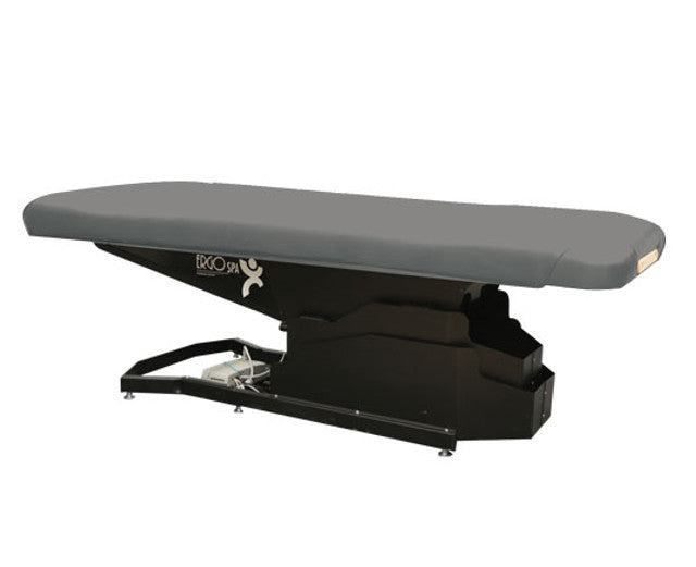 Custom Craftworks ERGOSPA BASIC electric table: black/gray, sturdy, perfect for spa treatments.