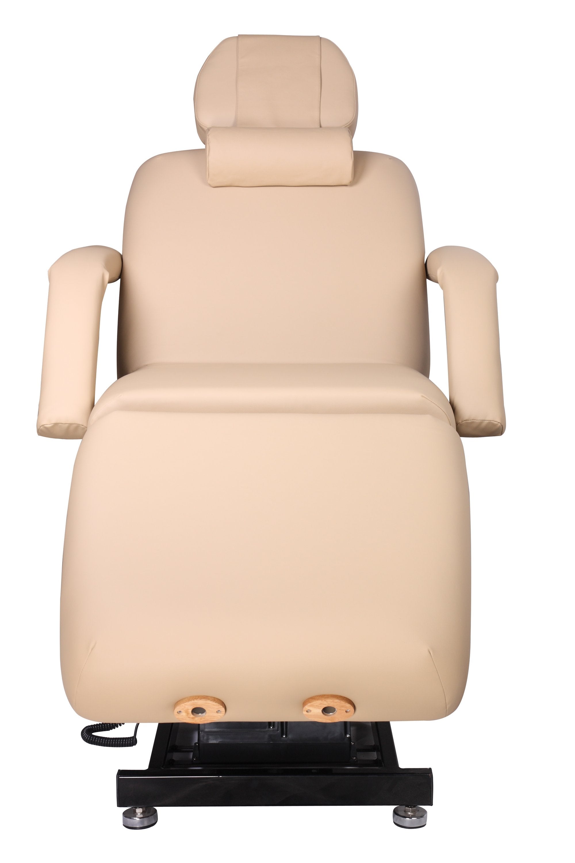 Comfort Soul LUMINA ELITE Lift Table: beige, ergonomic cushioning, armrests, headrest, adjustable.