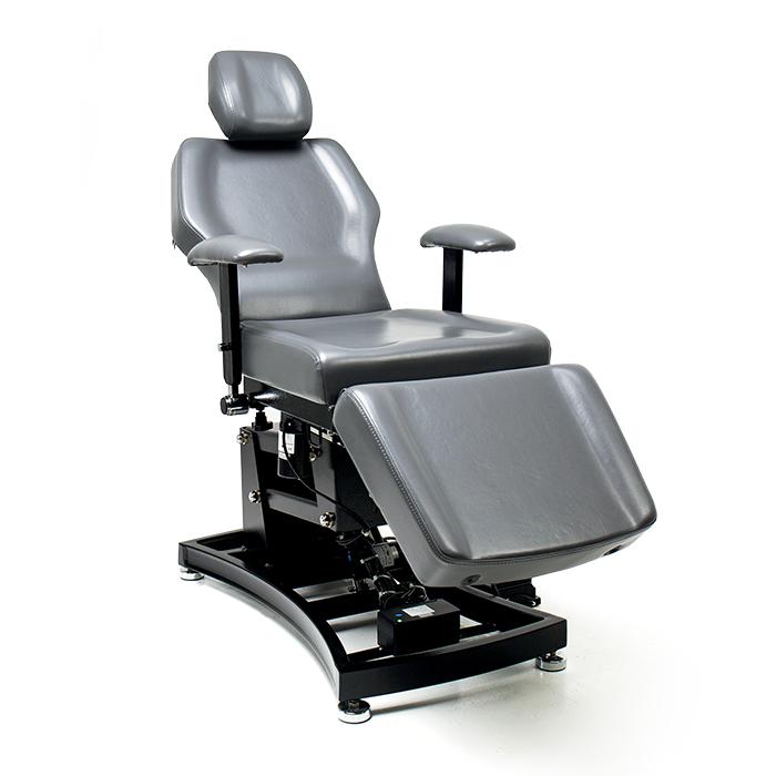 The Comfort Soul LUXE ELITE Chair/Table is a gray electric spa table with DuraSoft faux leather.