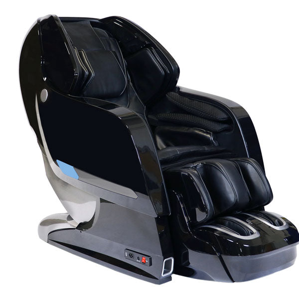 Kyota YOSEI M868 4D Electric Massage Chair with zero gravity and padded footrests, black.