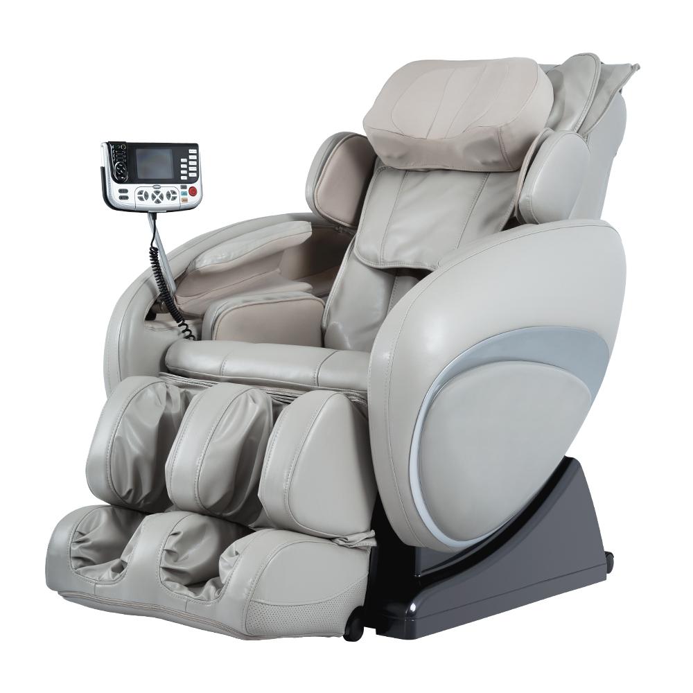 Osaki OS-4000 Massage Chair features body scan tech and padded footrests on a black base.