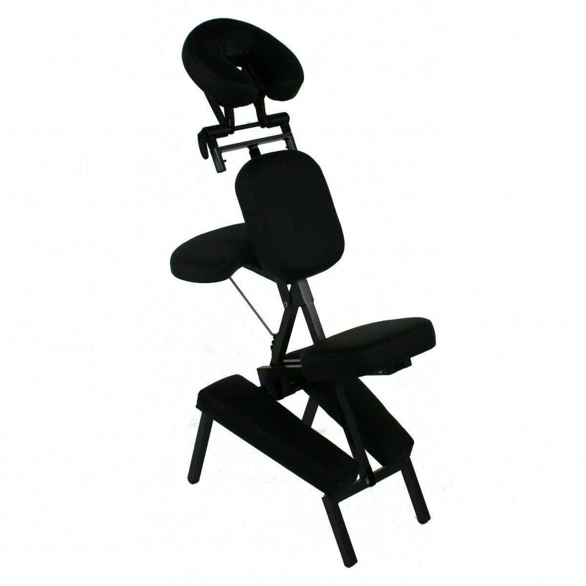 TouchAmerica QUICKLITE Massage Chair—black, portable, adjustable with face cradle and arm rest.