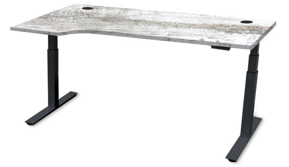 Rev.247 REV2200-7224 Height-Adjustable Desk - Left Hand L-Shape