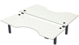 Rev.247 REV300-7230 Dual Height-Adjustable Desk - Cutout