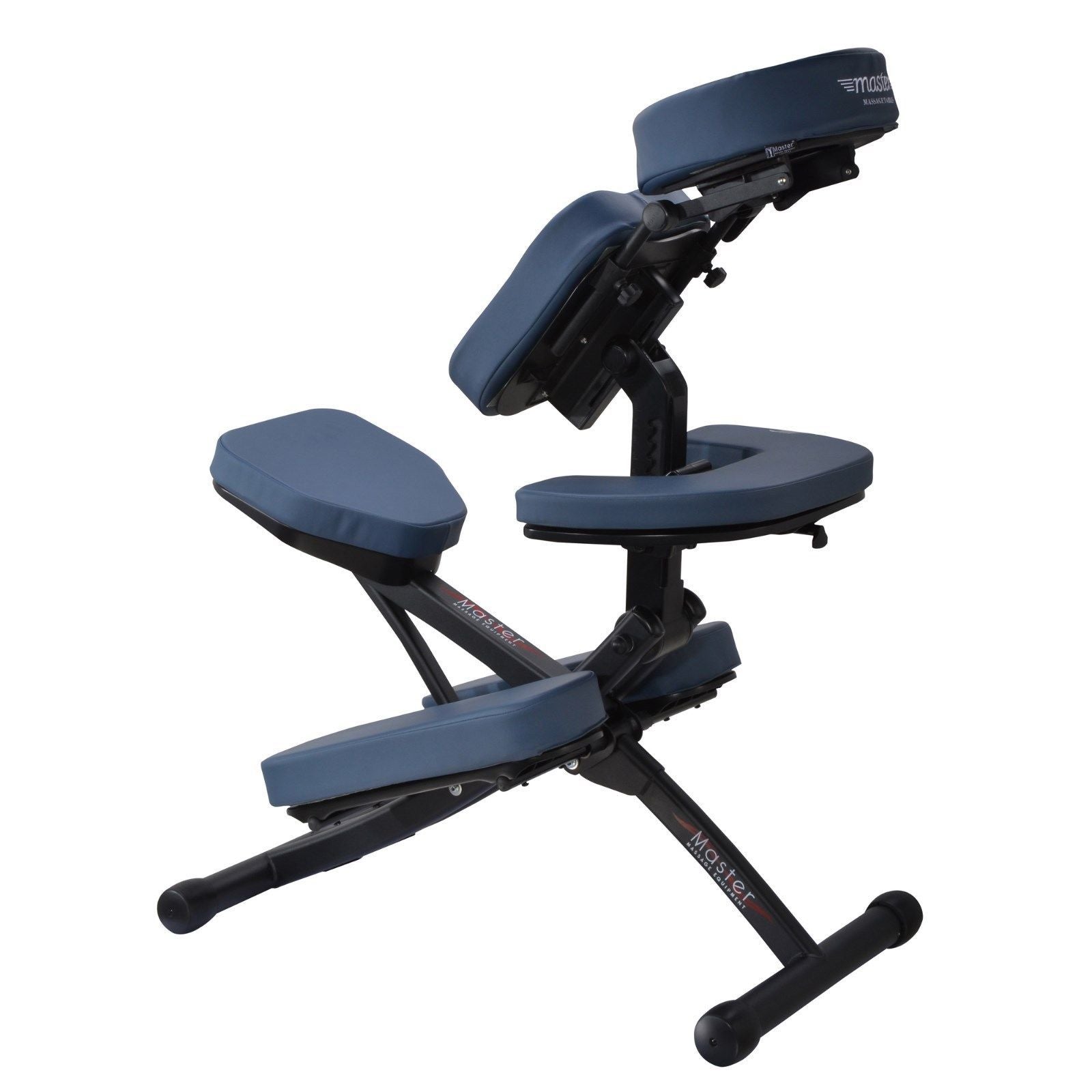 Master Massage RIO portable chair with padded seat, armrest, leg & face support, metal frame.
